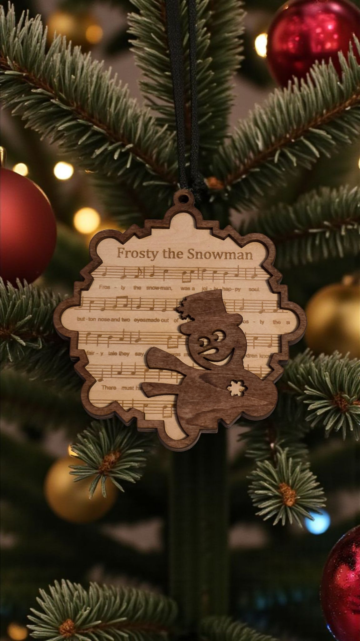 Lyrical Christmas Ornament - "Frosty"