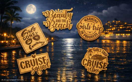 Girls Trip Cruise Magnet Set | 5-Piece Cruise Bundle