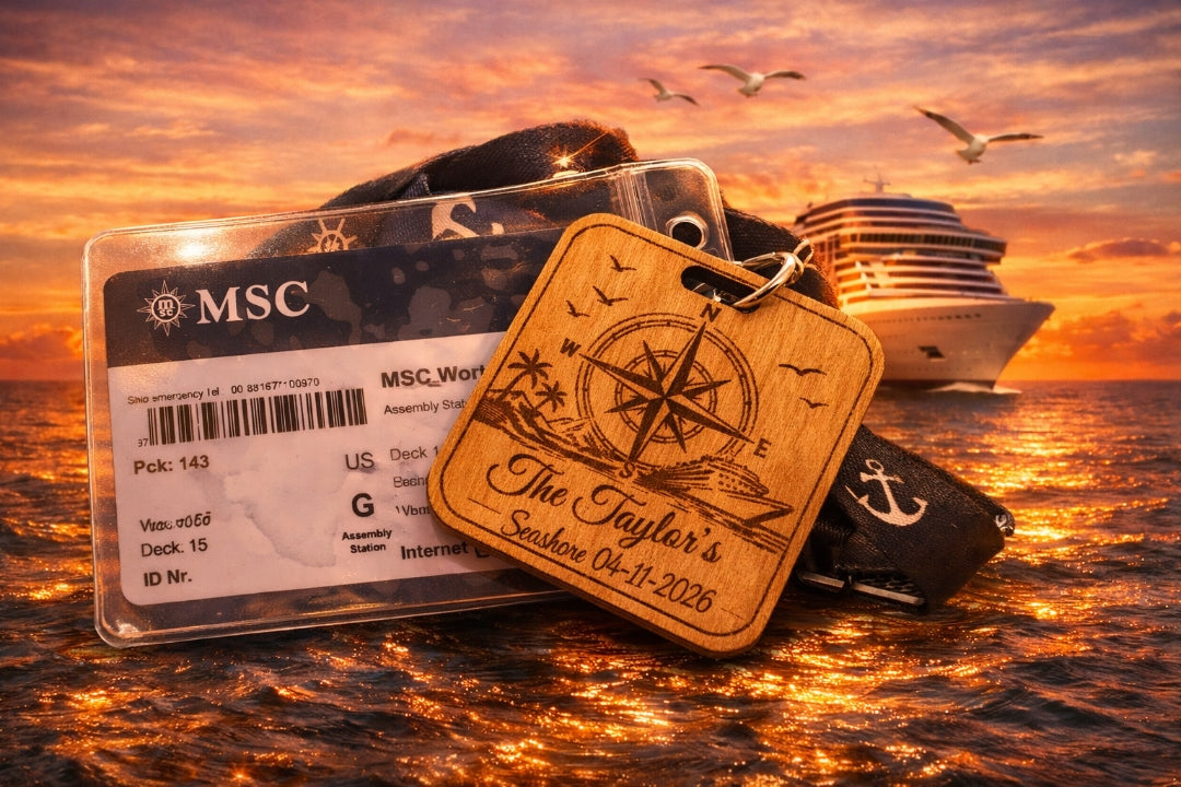 Personalized Cruise Sail Card Lanyard Tag