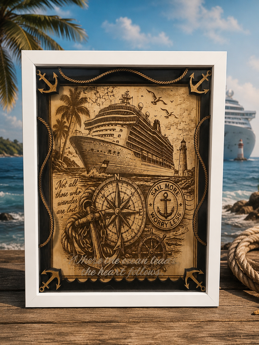 Cruise Ship Shadow Box Wall Art
